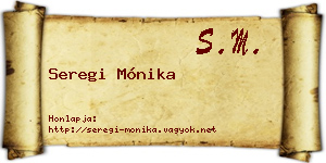 Seregi Mónika névjegykártya