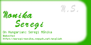 monika seregi business card